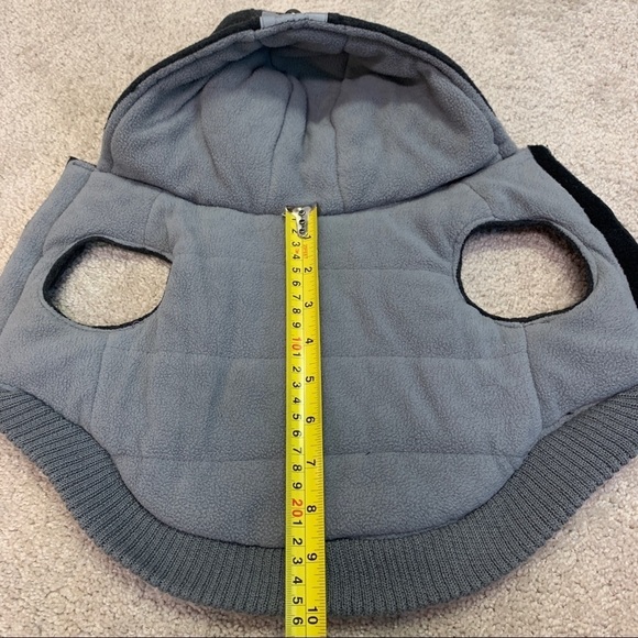 SMALL breed dog dark gray hooded jacket size small - Picture 5 of 7